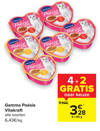 Carrefour Gamma poesie vitakraft aanbieding