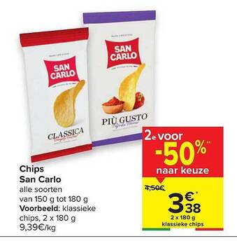 Carrefour Chips San Carlo aanbieding