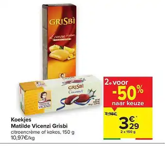 Koekjes Matilde Vicenzi Grisbi 150g