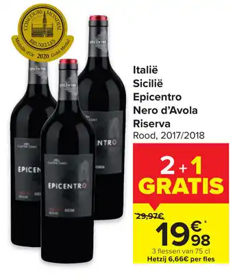 Italie sicilie epicentro nero d'avola riserva