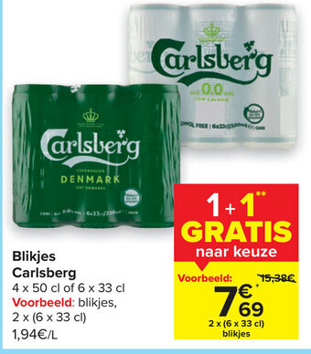 Carrefour Blikjes carlsberg aanbieding