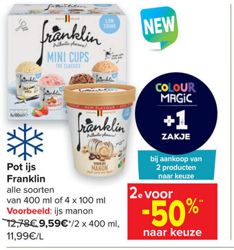 Carrefour Pot ijs franklin aanbieding