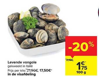 Carrefour Levende Vongole aanbieding