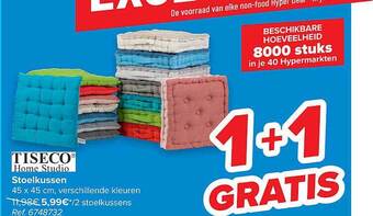 Carrefour Tiseco Home Studio Stoelkussen aanbieding