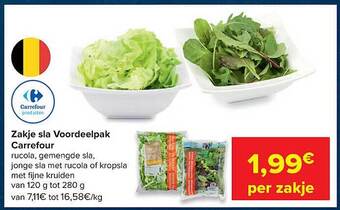 Carrefour Zakje Sla Voordeelpak Carrefour aanbieding