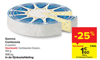 Carrefour Gamma cambozola 100g aanbieding