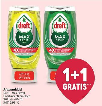 Delhaize Afwasmiddel Dreft Max Power aanbieding