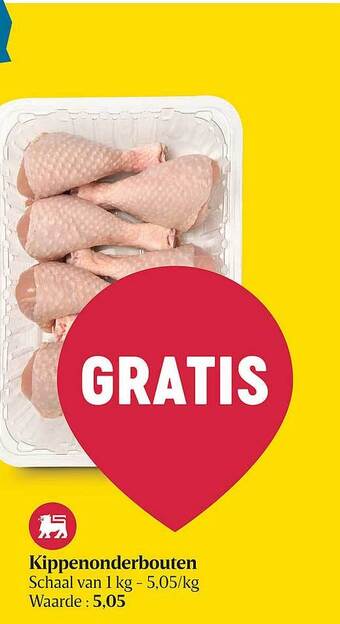 Delhaize Kippenonderbouten aanbieding