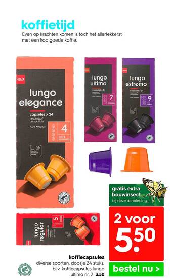 HEMA Koffiecapsules aanbieding