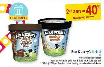 Intermarché Ben & Jerry's aanbieding