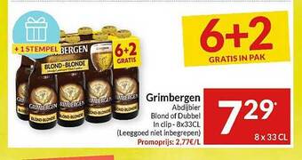 Intermarché Grimbergen Abdijbier Blond Of Dubbel aanbieding