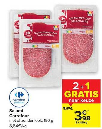 Carrefour Salami Carrefour aanbieding