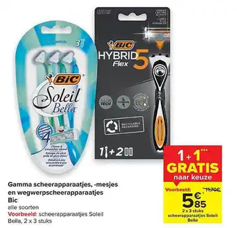 Carrefour Bic Soleil , Bic Hybrid Flex aanbieding