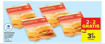 Carrefour Emmentaler In Sneetjes Carrefour aanbieding