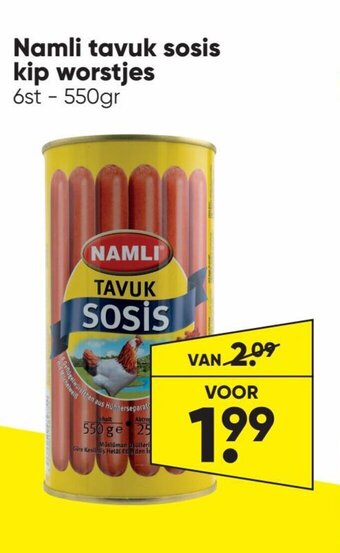 Big Bazar Namli tavuk sosis kip worstjes aanbieding