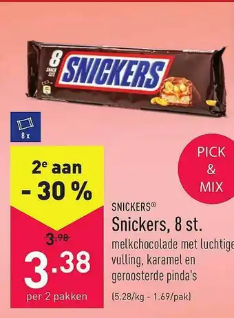 ALDI Snickers 8 St. aanbieding
