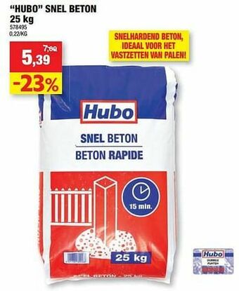 Hubo Hubo snel beton aanbieding