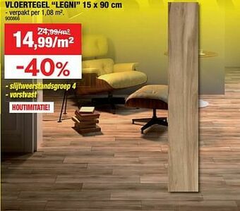 Hubo Vloertegel legni aanbieding