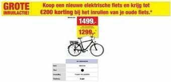 Hubo Elektrische fiets met middenmotor minerva aanbieding