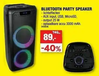 Hubo Bluetooth party speaker aanbieding