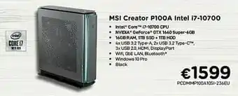 Msi creator p100a intel i7-10700