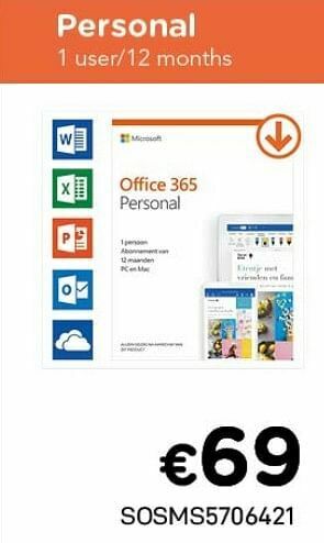 CompuDeals Office 365 personal aanbieding