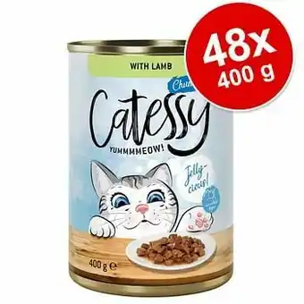 Zooplus 48x400g Hapjes in Saus of Gelei met Rund in Gelei Catessy Kattenvoer aanbieding