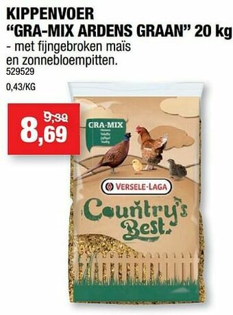 Hubo Kippenvoer gra-mix ardens graan aanbieding