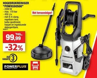 Hubo Powerplus hogedrukreiniger powxg90500 aanbieding