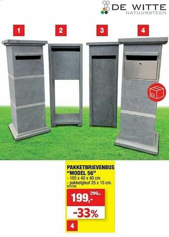 Hubo Pakketbrievenbus model 56 aanbieding