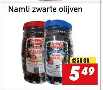 Tanger Markt Namli Zwarte Olijven aanbieding