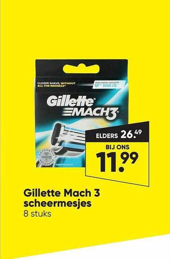 Big Bazar Gillette Mach 3 Scheermesjes aanbieding