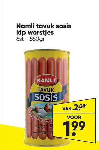 Namli Tavuk Sosis Kip Worstjes