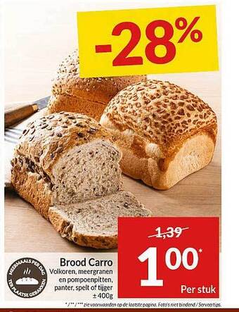 Intermarché Brood Carro 400g aanbieding