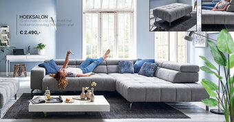 Meubelen Jonckheere Hoeksalon 2,5 Zit + Hoek XL + 1,5 Zit XL in Stof, Met Hoofdeindeverstelling, 319x222cm aanbieding