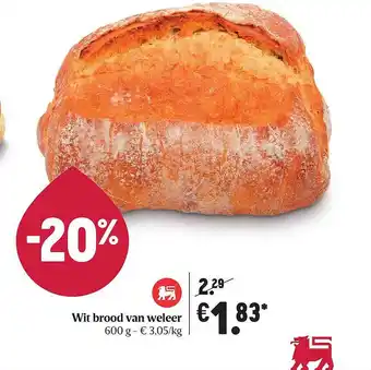 Wit Brood Van Weeler 600g