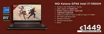 Msi katana gf66 intel i7-11800h