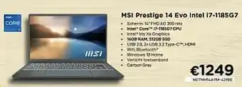 Msi prestige 14 evo intel i7-118sg7