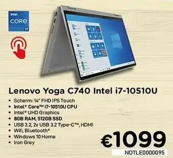Lenovo yoga c740 intel i7-10510u