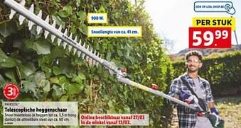 Lidl Parkside telescopische heggenschaar aanbieding