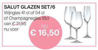 Salut Glazen Set/6