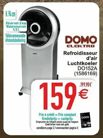 Cora Domo elektro refroidisseur d`air luchtkoeler do152a aanbieding