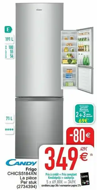 Cora Candy frigo chics5184xn aanbieding