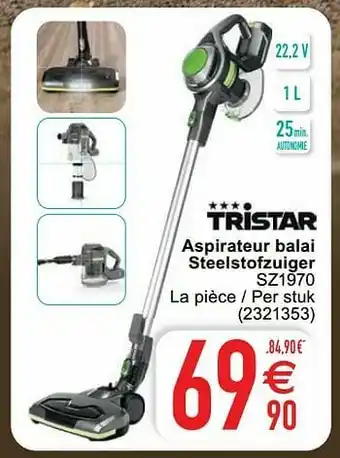 Cora Tristar aspirateur balai steelstofzuiger sz1970 aanbieding