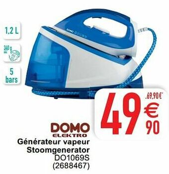Cora Domo elektro générateur vapeur stoomgenerator do1069s aanbieding