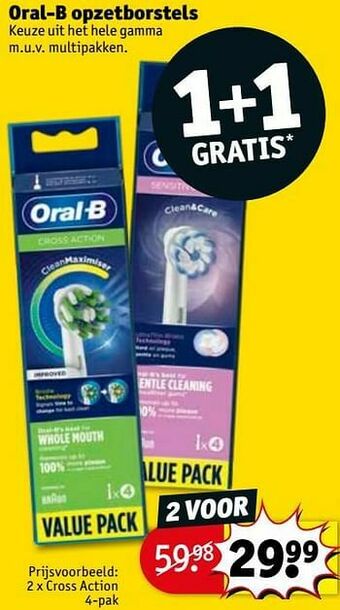 Kruidvat Oral-b opzetborstels cross action aanbieding