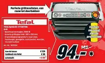 Tefal optigrill+ (yy3871fb) grill