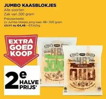 Jumbo Jumbo blokjes jong kaas aanbieding