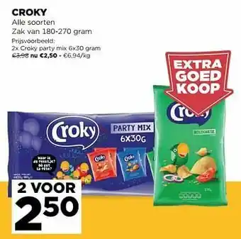 Jumbo Croky party mix aanbieding