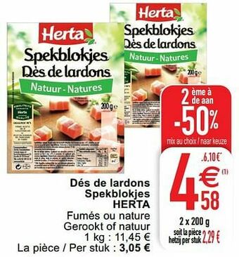 Cora Dés de lardons spekblokjes herta aanbieding